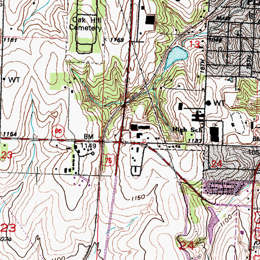 Topographic Map of Eye Specialties, NE