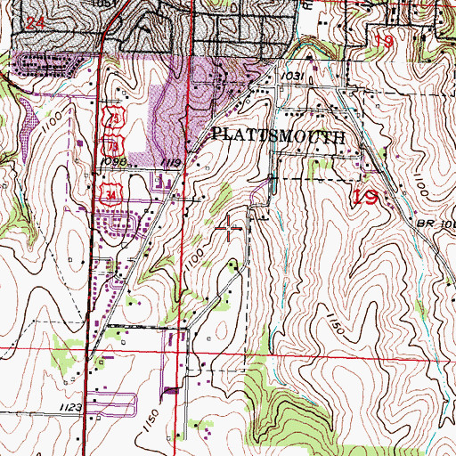 Topographic Map of South Side Mobile Home Park, NE