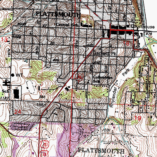 Topographic Map of Wesleyan Church, NE