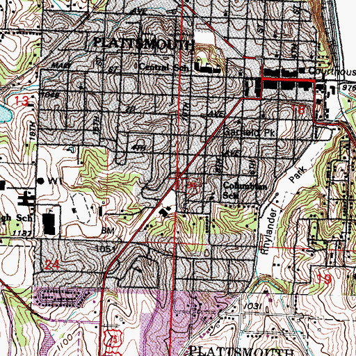 Topographic Map of Church of Christ, NE