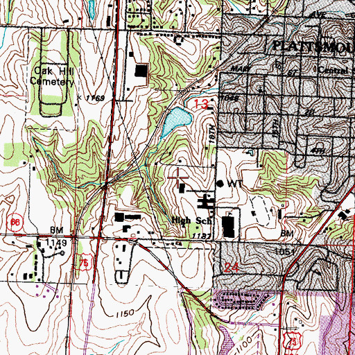 Topographic Map of Saint John the Baptist School, NE