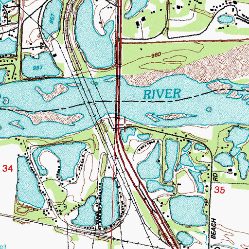 Topographic Map of Lewis and Clark Camp Site Historical Marker, NE