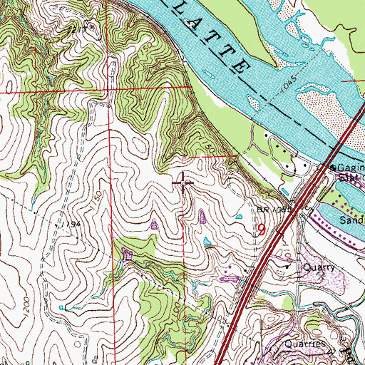 Topographic Map of Prehistorical Burial Site Historical Marker, NE