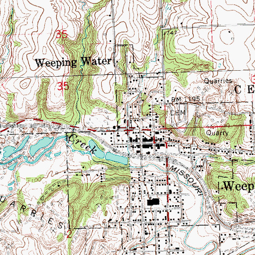 Topographic Map of Christian Church, NE