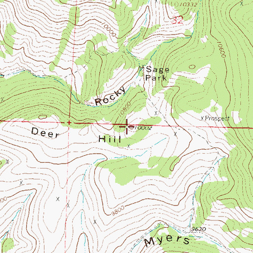 Topographic Map of Deer Hill, CO