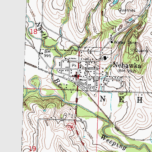 Topographic Map of United Methodist Church, NE