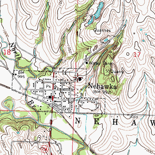 Topographic Map of Conestoga Elementary School, NE