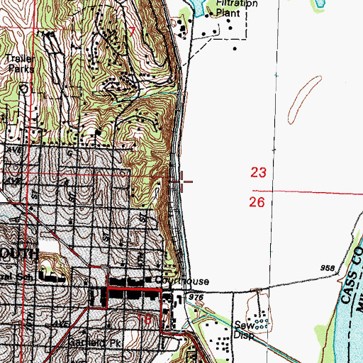 Topographic Map of First Baptist Church, NE