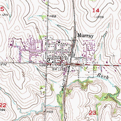 Topographic Map of Murray Post Office, NE