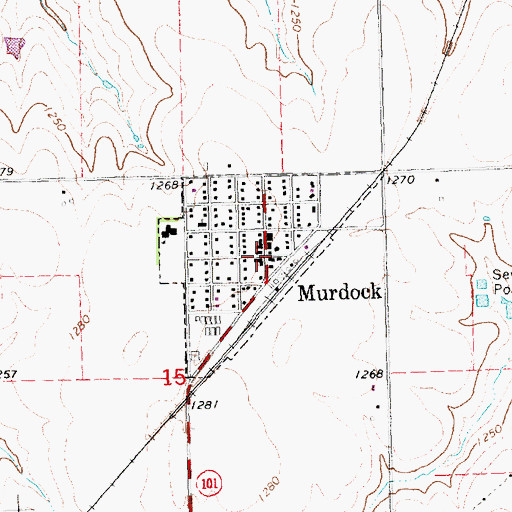 Topographic Map of United Methodist Church, NE