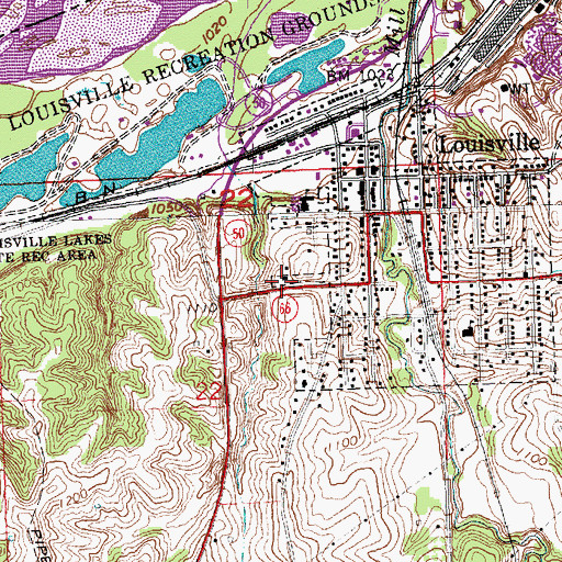 Topographic Map of Louisville Care Center, NE