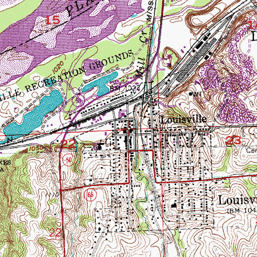 Topographic Map of Louisville Volunteer Fire and Rescue Department, NE