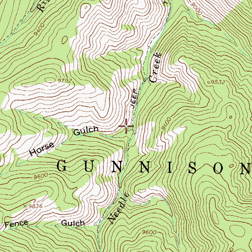 Topographic Map of Horse Gulch, CO