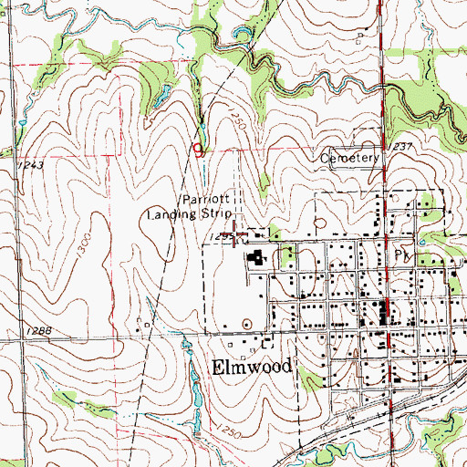 Topographic Map of Saint Marys Catholic Church, NE