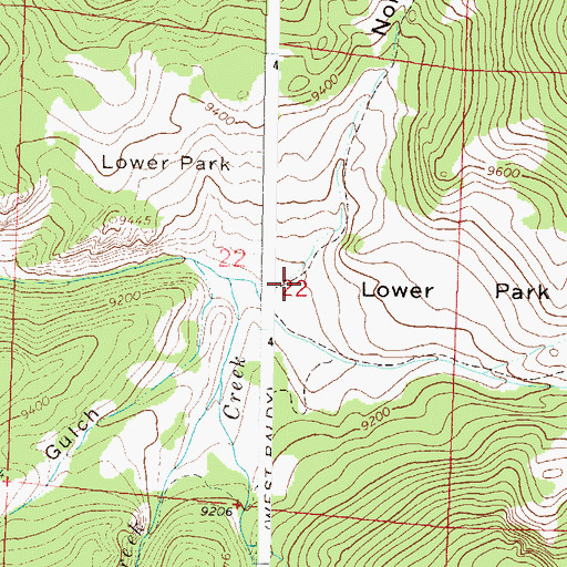 Topographic Map of North Gulch, CO