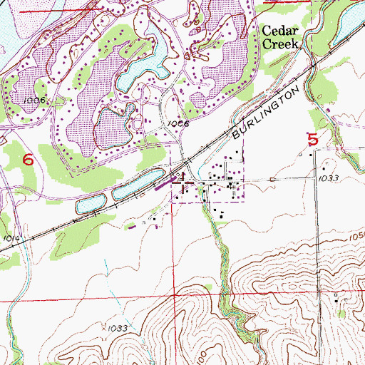 Topographic Map of Cedar Creek Post Office, NE
