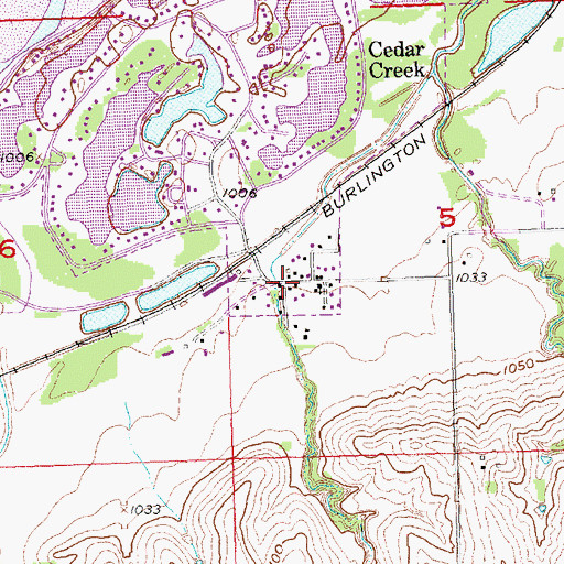 Topographic Map of Cedar Creek School (historical), NE