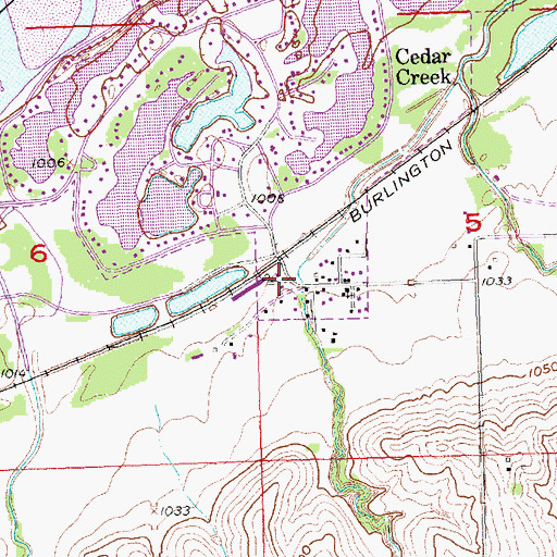Topographic Map of Cedar Creek, NE