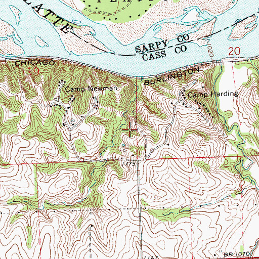 Topographic Map of Platte River State Park, NE