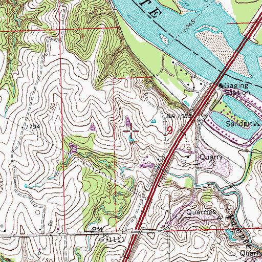 Topographic Map of US West Lake, NE