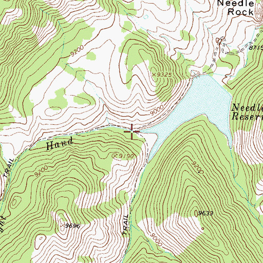 Topographic Map of Right Hand Needle Creek, CO