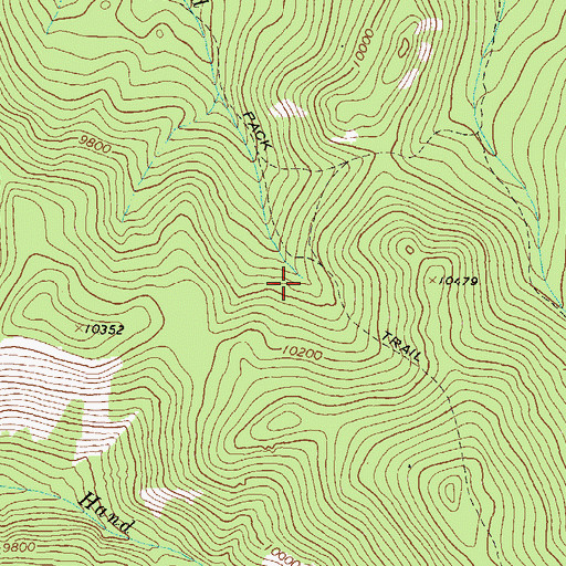 Topographic Map of Left Hand Needle Creek, CO