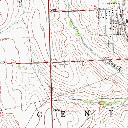 Topographic Map of Township of Center, NE