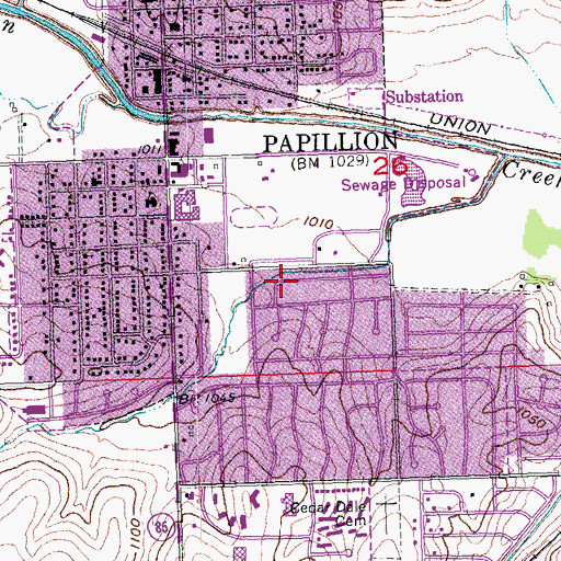 Topographic Map of Great Plains Baptist Conference Church, NE