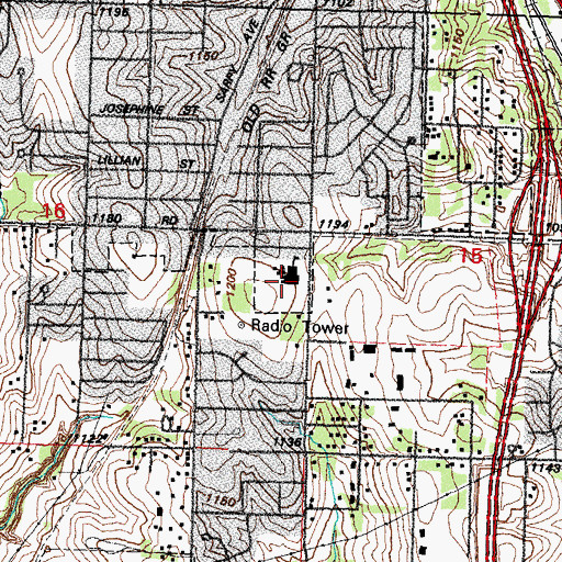 Topographic Map of Chandler View Elementary School, NE