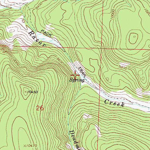 Topographic Map of Deadman Creek, CO