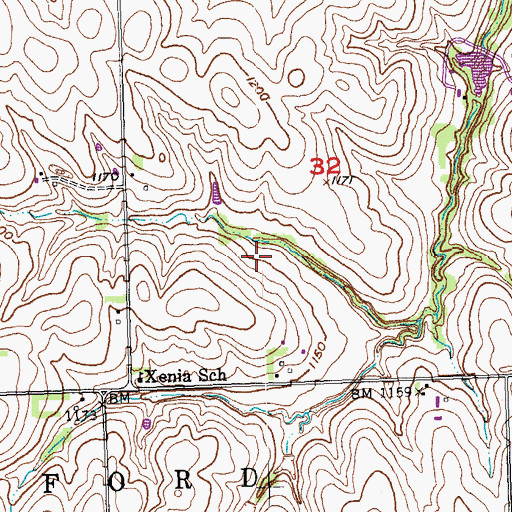 Topographic Map of Plattford (historical), NE