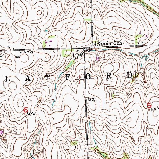 Topographic Map of Township of Platford, NE
