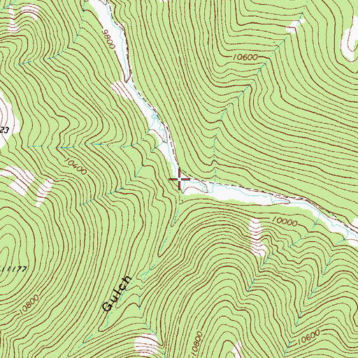 Topographic Map of King Gulch, CO