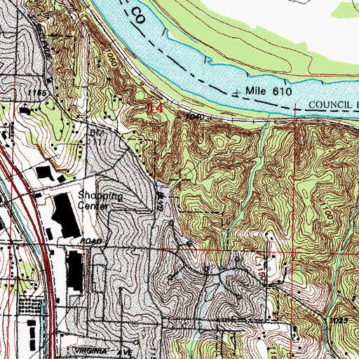 Topographic Map of Fontenelle Forest Nature Center, NE