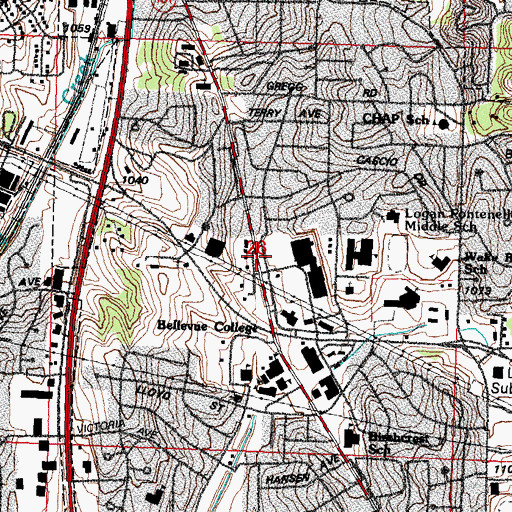 Topographic Map of American Plaza, NE
