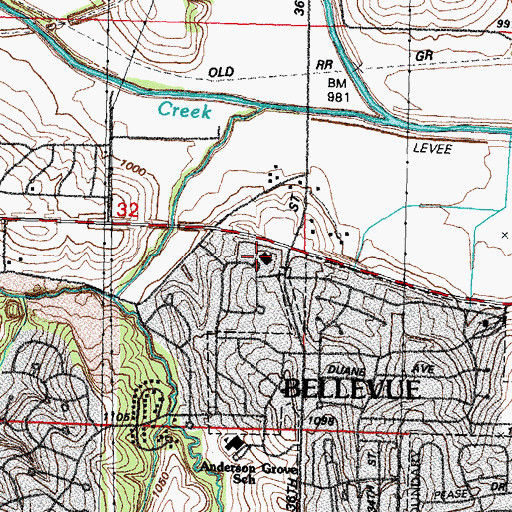 Topographic Map of Thanksgiving Lutheran Church, NE