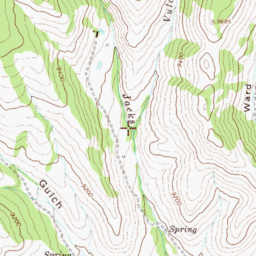 Topographic Map of Vulcan Creek, CO