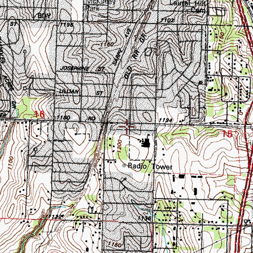 Topographic Map of Midlands Bible Baptist Church, NE