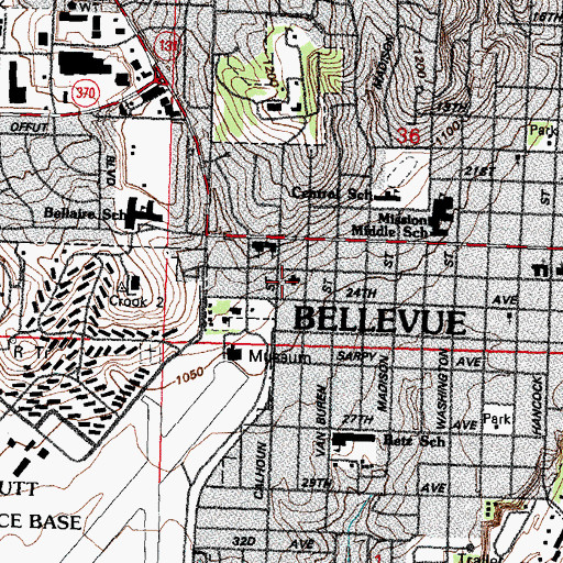 Topographic Map of Saint Marys Catholic Church, NE