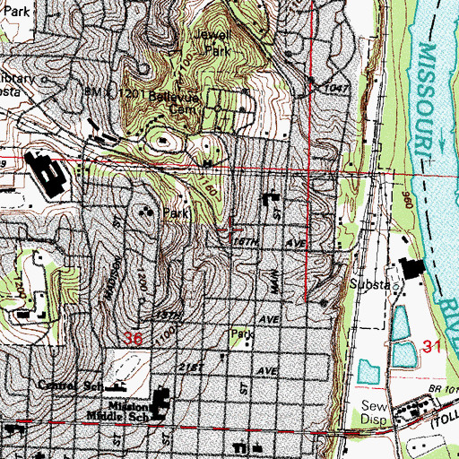 Topographic Map of Saint James United Methodist Church, NE