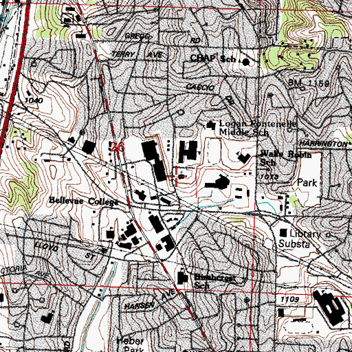 Topographic Map of New Life Baptist Church, NE