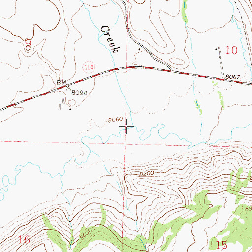 Topographic Map of Jacks Creek, CO