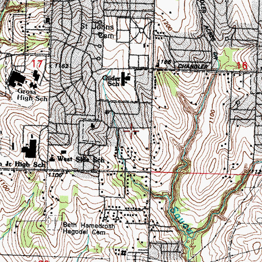 Topographic Map of Aldersgate United Methodist Church, NE