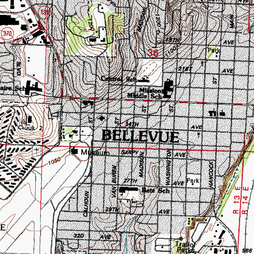 Topographic Map of Pilgrim Lutheran Church, NE