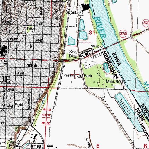 Topographic Map of Haworth Park Campground, NE