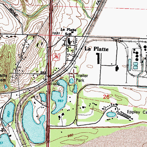 Topographic Map of Sands Trailer Park, NE