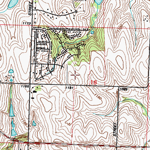 Topographic Map of Two Springs Elementary School, NE