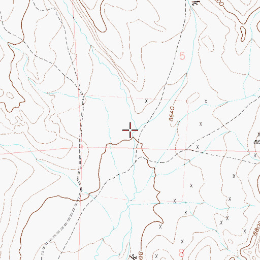Topographic Map of Antelope Creek, CO