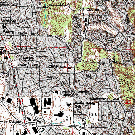 Topographic Map of CHAP School, NE