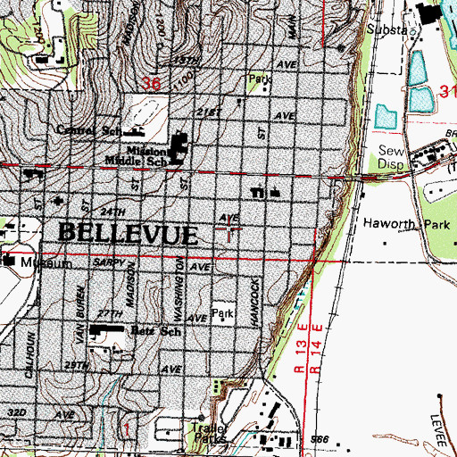 Topographic Map of Liberty Baptist Church, NE